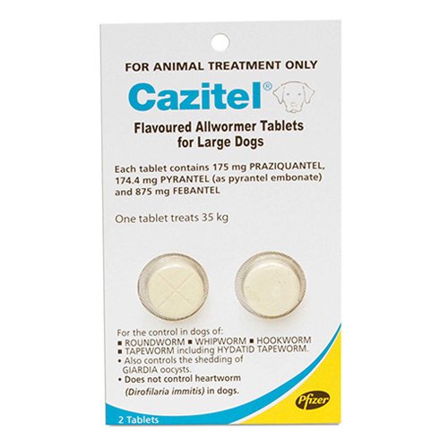 Cazitel Flavoured Allwormer For Dogs 35Kgs