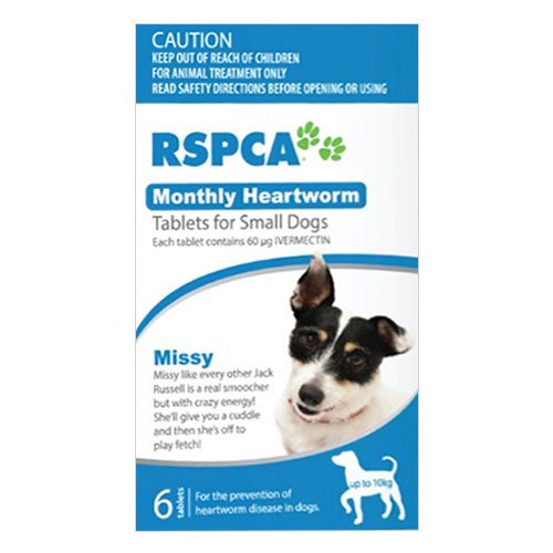 RSPCA Monthly Heartworm Tablets  for Dog Supplies
