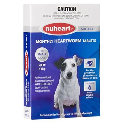 Nuheart - Generic Heartgard Plus Nuheart Small Dogs upto 25lbs (Blue)
