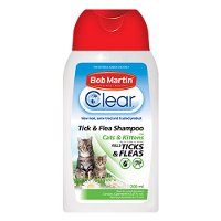 Bob Martin Clear Ticks & Fleas Shampoo for Cats & Kittens for Pet Health Care