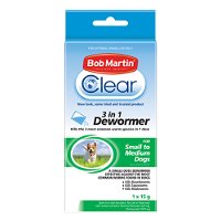 Bob Martin Clear 3 in 1 Dewormer for Dogs Small To Medium 1x15g