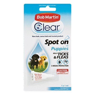 Bob Martin Clear Ticks & Fleas Spot On for Puppies 1x1ml