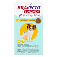 Bravecto 1-Month Chew for Toy Dogs 4.4 To 9.9 lbs (Yellow)