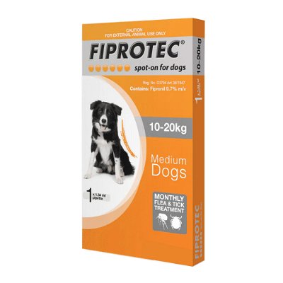 Fiprotec Spot-On For Medium Dogs 22-44lbs (Orange)
