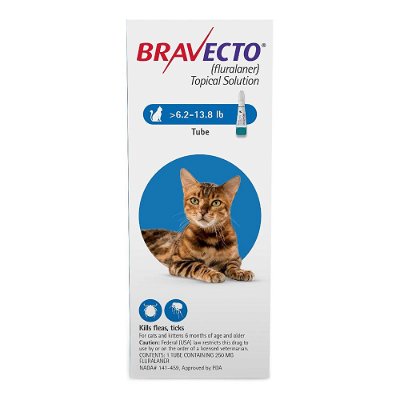 Bravecto Spot On for Medium Cats 6.2 lbs - 13.8 lbs (Blue) 250 mg