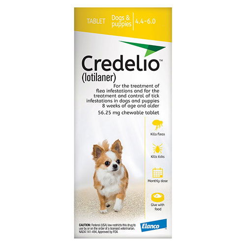 Credelio for Dogs 4.4 to 06 Lbs (56.25 Mg) Yellow (Exp : Apr-25)