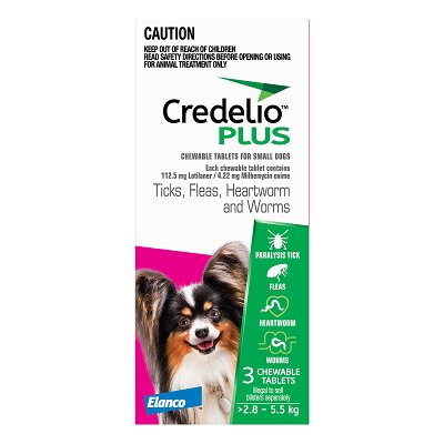 Credelio Plus For Small Dogs 2.8-5.5kg Pink