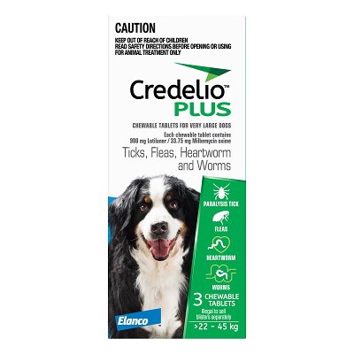 Credelio Plus For Extra Large Dog 22-45kg Blue
