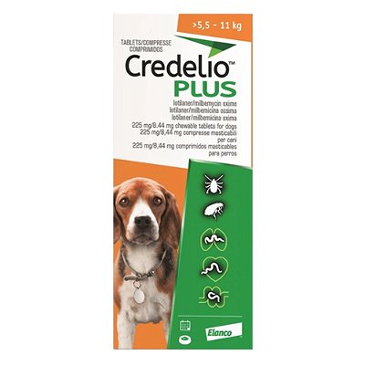 Credelio Plus For Medium Dogs 5.5-11kg Orange