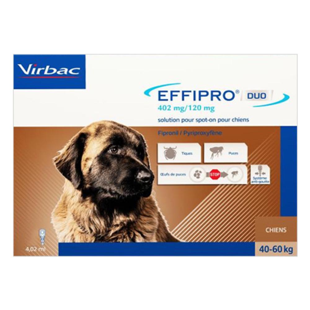 Effipro DUO Flea and Tick Spot-On Extra Large Dogs Over 88 lbs (Brown) (Exp : Mar-25)