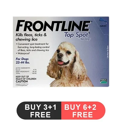 Frontline Top Spot Medium Dogs 23-44lbs (Blue)