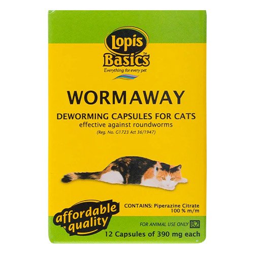 Lopis Basics Worm Away Deworming Capsules For Cats for Cat Supplies