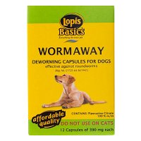 Lopis Basics Worm Away Deworming Capsules For Dogs for Dog Supplies