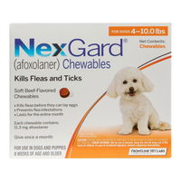 Nexgard Chewables for Small Dogs 4-10lbs (Orange) 11mg