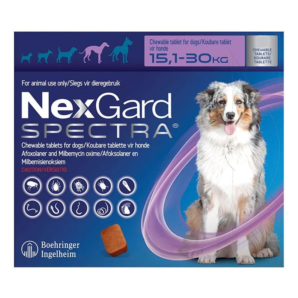 Nexgard Spectra Chewable Tablets for Large Dogs 33-66 lbs (Purple)