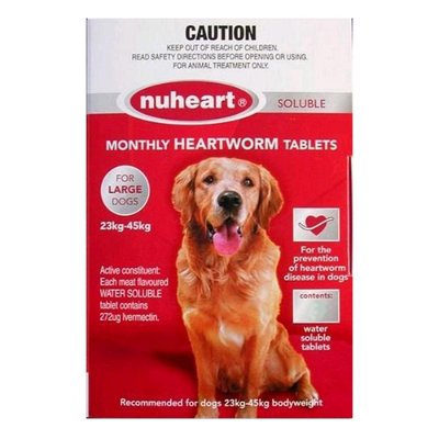 Nuheart - Generic Heartgard Plus Nuheart for Large Dogs 51-100lbs (Red)
