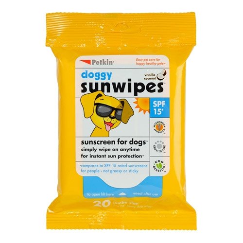 Petkin Doggy Sunwipes SPF15 Sunscreen for Pet Health Care