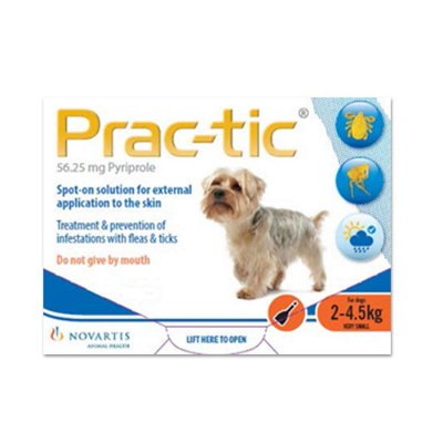 Prac-Tic Spot On (Orange) for Very Small Dog - 4.5-10 lbs