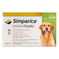 Simparica Chewable Tablet for Dogs 44.1-88 lbs (Green)