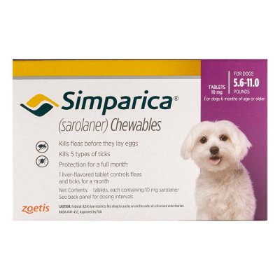 Simparica Chewable Tablet for Dogs 5.6-11 lbs (Purple)