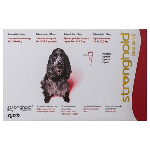 Revolution (Stronghold) for Medium Dogs 20.1-40lbs (Red)
