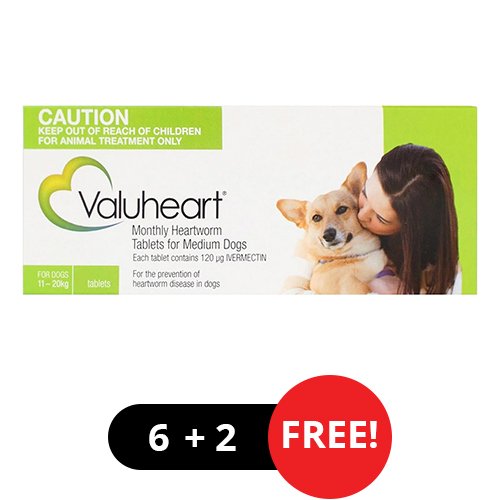 Valuheart For Medium Dogs 23 - 44 lbs (Green)